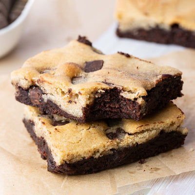 Eggless Cookie Brownie