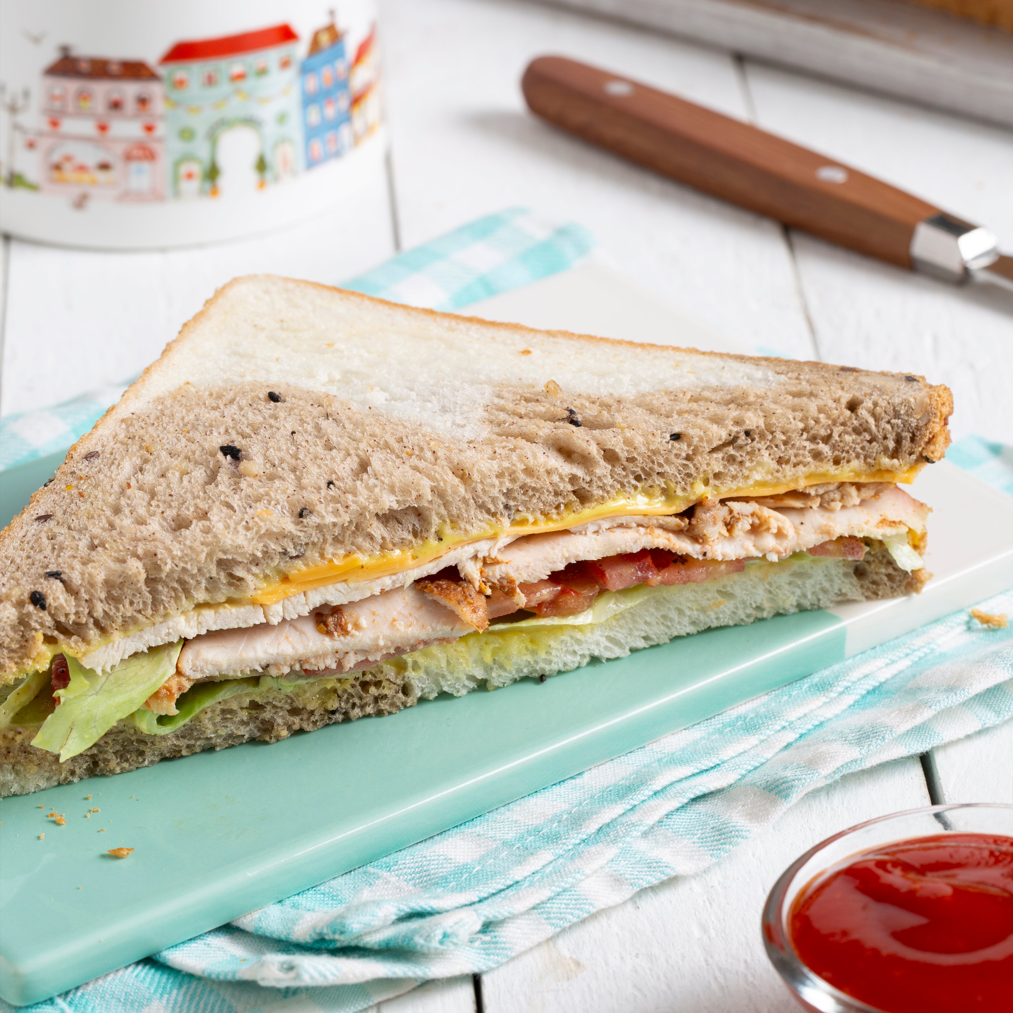 Roasted Chicken & Mustard Sandwich