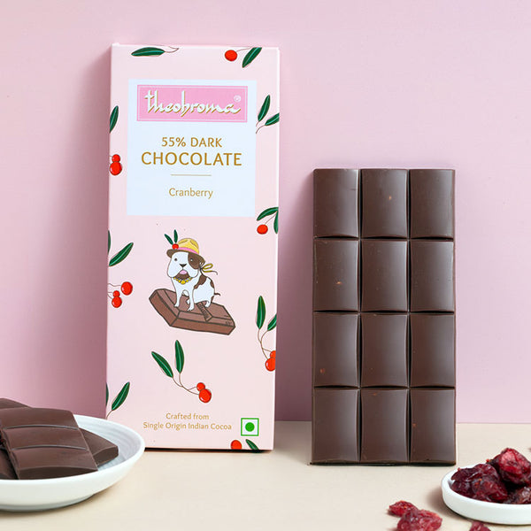 Order 55% Dark Chocolate with Cranberry at Best Prices | Theobroma