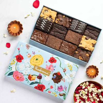 Assorted Eggless Brownies Gift Box [12 Pcs]