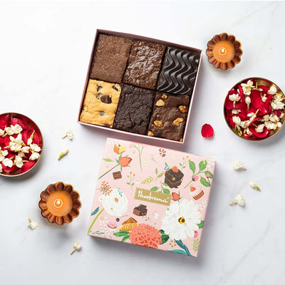 Assorted Eggless Brownies Gift Box [6 Pcs]