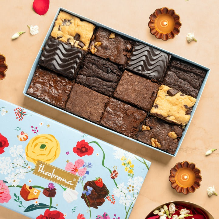 Assorted Eggless Brownies Gift Box [12 Pcs]