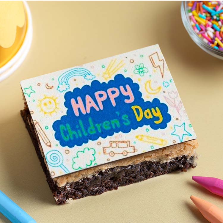 Children's Day Brownie - Eggless Cookie [1 Piece]