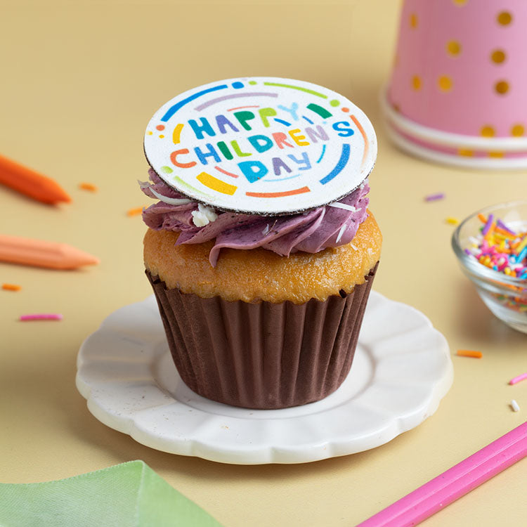 Children's Day Cupcake - Vanilla & Blueberry [1 Piece]