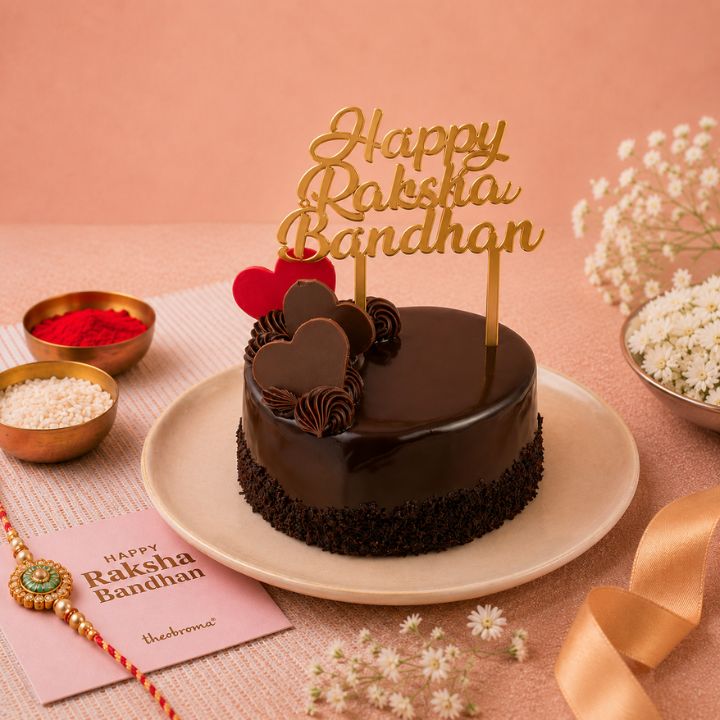Raksha Bandhan Special Chocolate Strawberry Heart Bento Cake [300g]