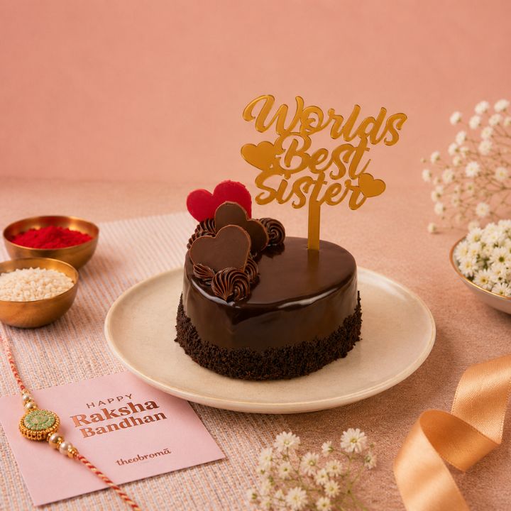 Raksha Bandhan Chocolate Strawberry Bento Cake [300g] for Sister