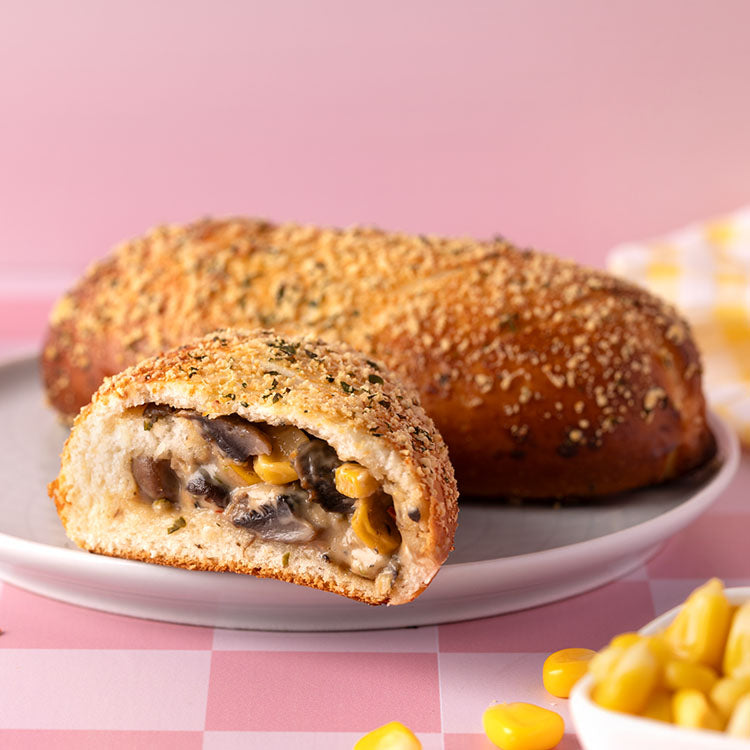 Creamy Mushroom & Corn Stuffed Roll