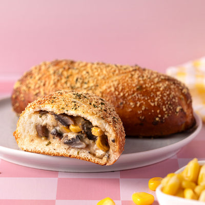 Creamy Mushroom & Corn Stuffed Roll