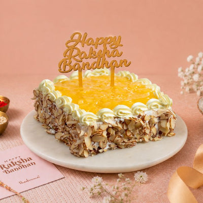 Raksha Bandhan Special Eggless Fresh Cream Pineapple Cake [500g]