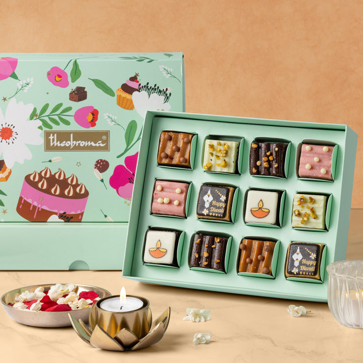 Diwali Mini Brownies Gift Box [12 Pcs]
