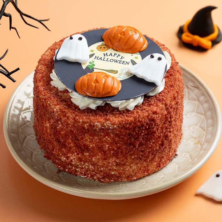 Halloween Special Cake - Eggless Red Velvet [500g]