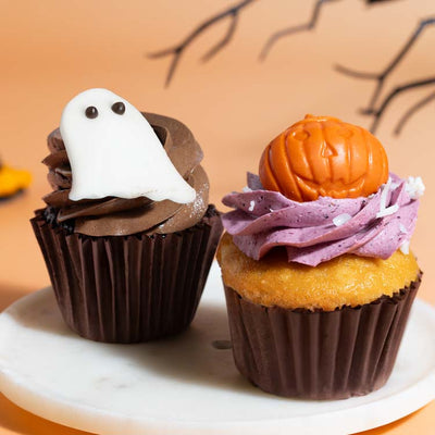 Halloween Special Cupcakes [2 Pieces] - Chocolate, Vanilla & Blueberry