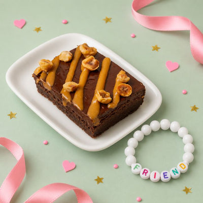 Friendship's Day Special Hazelnut Brownie [1pc] with Band