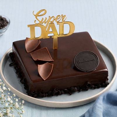 Father's Day Dark Chocolate Mousse Cake with Topper [500g]