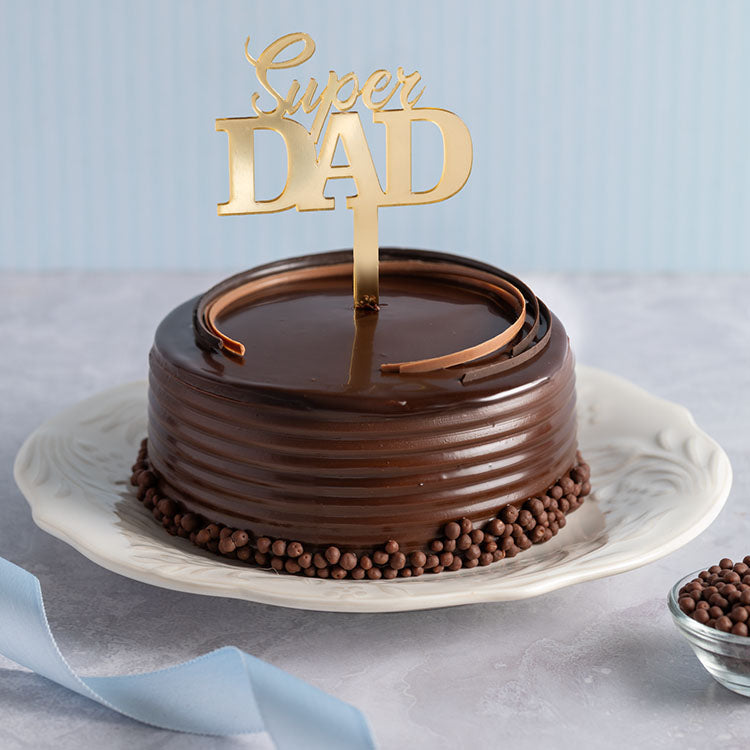 Father's Day Eggless Dutch Truffle Cake with Topper [500g]