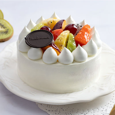 Fresh Fruit Custard Cream Cake